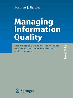 cover image of Managing Information Quality